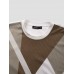 Mens Irregular Color Block Striped Crew Neck Short Sleeve T  Shirts